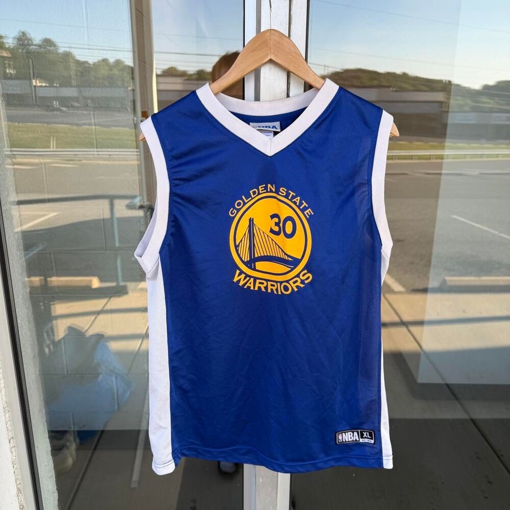 Y2K 2000’s NBA Steph Curry Golden State Warriors Basketball Jersey Men’s Size L